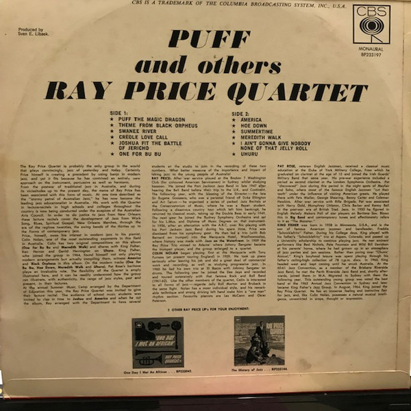 télécharger l'album Ray Price Quartet - Puff And Others