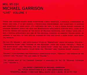 Michael Garrison - "Live" Volume 1