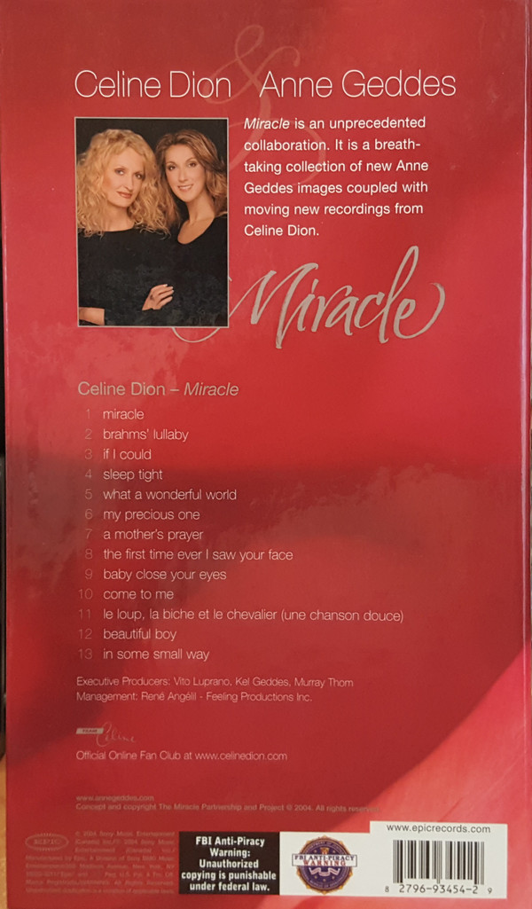 Celine Dion - Miracle | Columbia (EK 93454) - 2