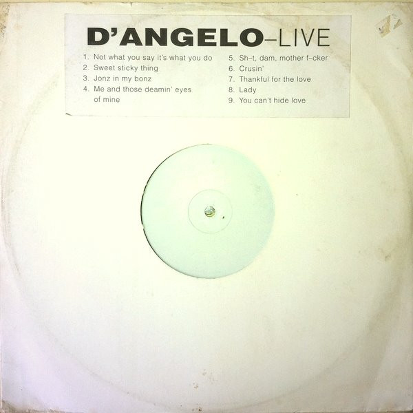 D'Angelo – Live @ The Jazz Café (1996, Vinyl) - Discogs