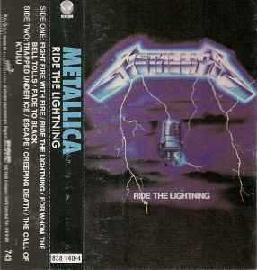 Metallica – Ride The Lightning (1992, Cassette) - Discogs