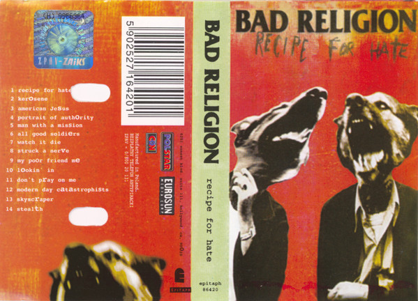 Bad Religion – Recipe For Hate (Cassette) - Discogs