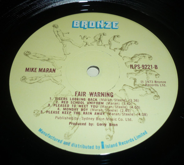 Mike Maran - Fair Warning | Bronze (ILPS-9221) - 7