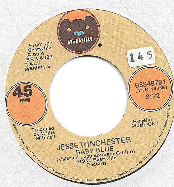 Jesse Winchester – Baby Blue (1981, Vinyl) - Discogs