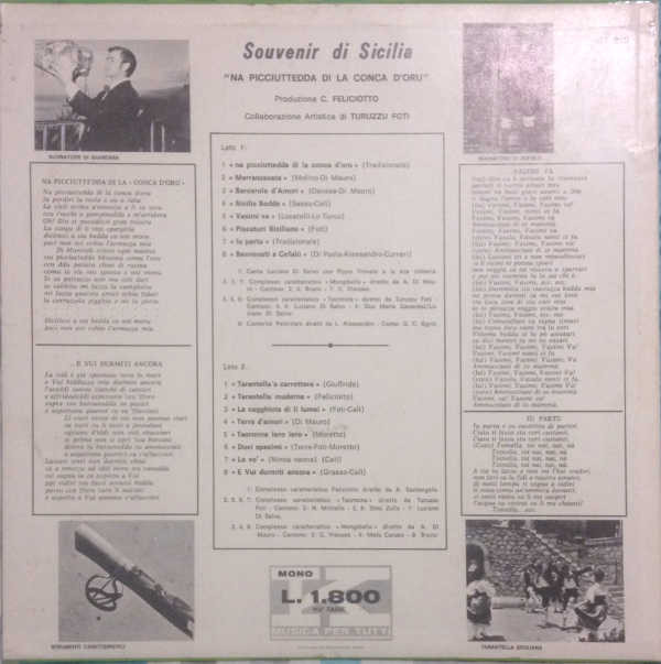lataa albumi Various - Souvenir Di Sicilia Na Picciutteddra Di La Conca Doru