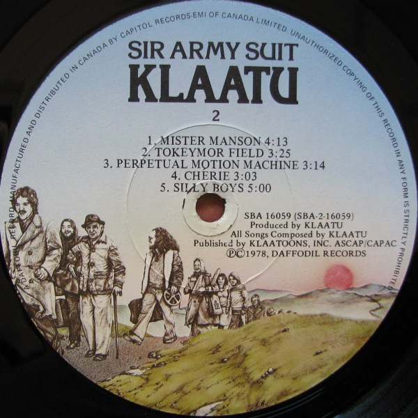 Klaatu - Sir Army Suit | Daffodil Records (SBA 16059) - 4