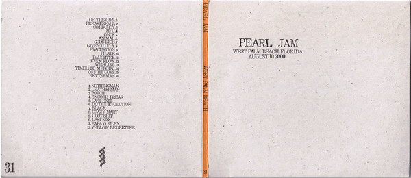 Pearl Jam – West Palm Beach, Florida - August 10, 2000 (2001, CD