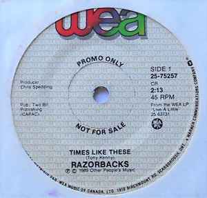 The Razorbacks (2) - Times Like These / Am I High? album cover