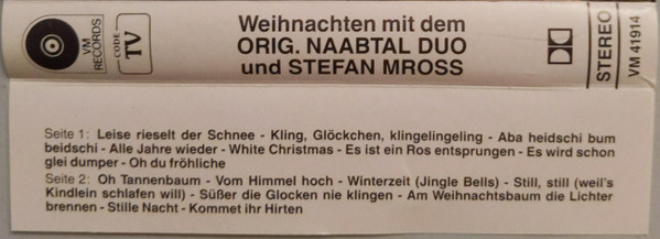 last ned album Orig NaabtalDuo Und Stefan Mross - Weihnachten Mit Dem Orig Naabtal Duo Und Stefan Mross
