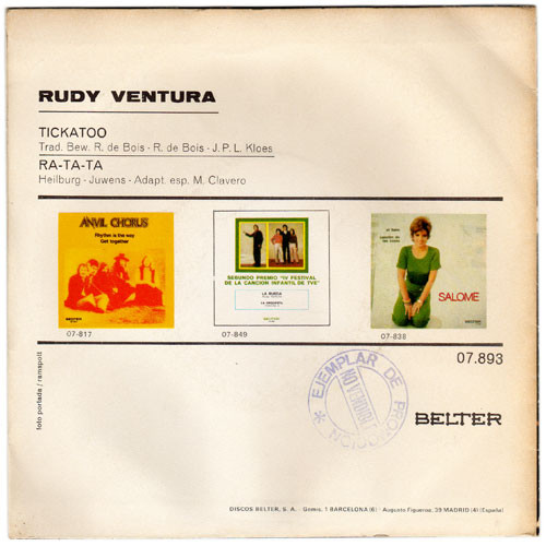 télécharger l'album Rudy Ventura - Tickatoo Ra Ta Ta