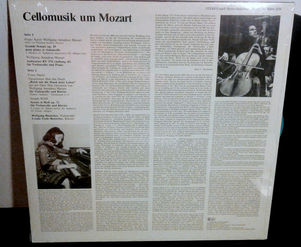 last ned album Wolfgang Boettcher, Ursula TredeBoettcher - Cellomusik um Mozart