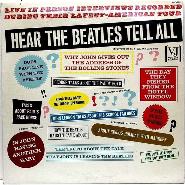 The Beatles – Hear The Beatles Tell All (1981, Vinyl) - Discogs