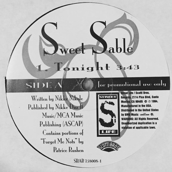 Sweet Sable – Tonight (1994, CD) - Discogs