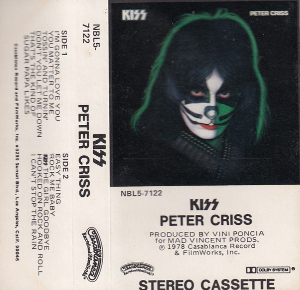 Kiss, Peter Criss – Peter Criss (1978, Cassette) - Discogs