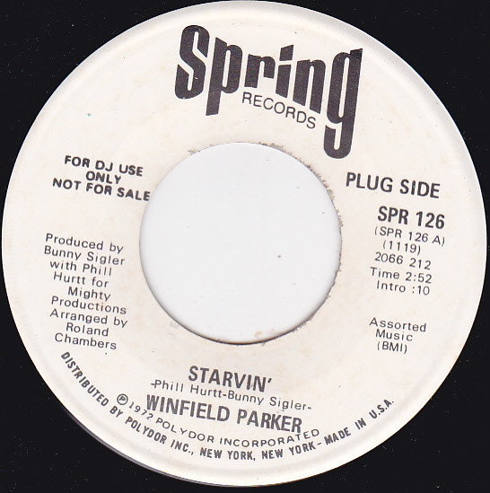 Winfield Parker – Starvin' (1972, Vinyl) - Discogs