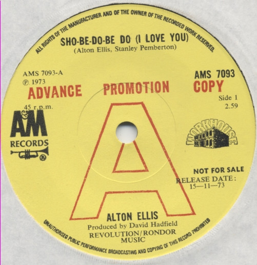 Alton Ellis – Sho-Be-Do-Be Do (I Love You) (1973, Vinyl) - Discogs