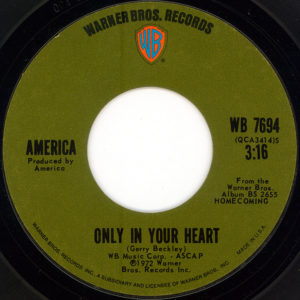 America Only In Your Heart 1973 Pitman Styrene Vinyl Discogs