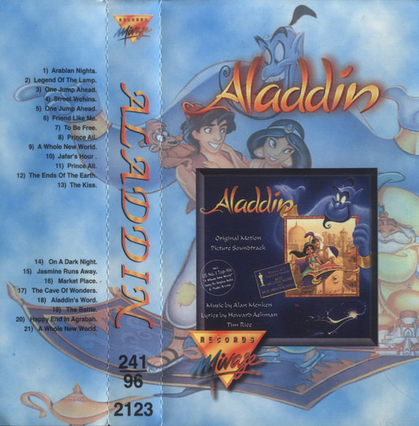 Alan Menken Howard Ashman Tim Rice Aladdin Original Motion Picture Soundtrack 1996 Cassette Discogs