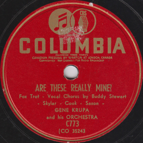 télécharger l'album Gene Krupa And His Orchestra - Are These Really Mine Harriet