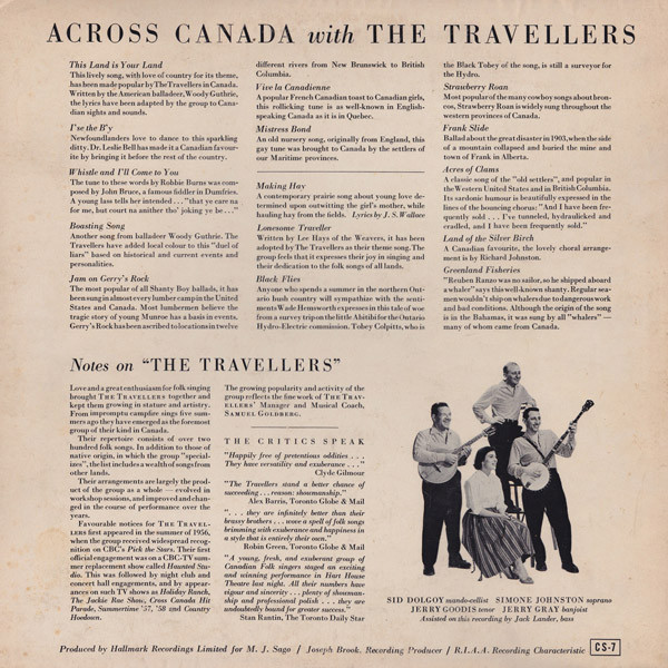 ladda ner album The Travellers - Across Canada With The Travellers