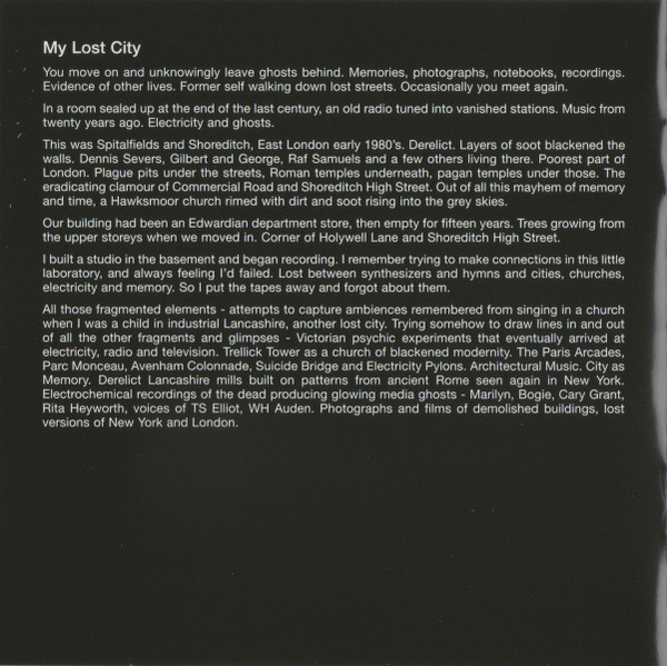 ladda ner album John Foxx - My Lost City