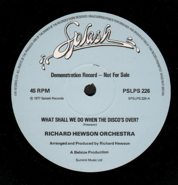 télécharger l'album The Richard Hewson Orchestra - What Shall We Do When The Discos Over