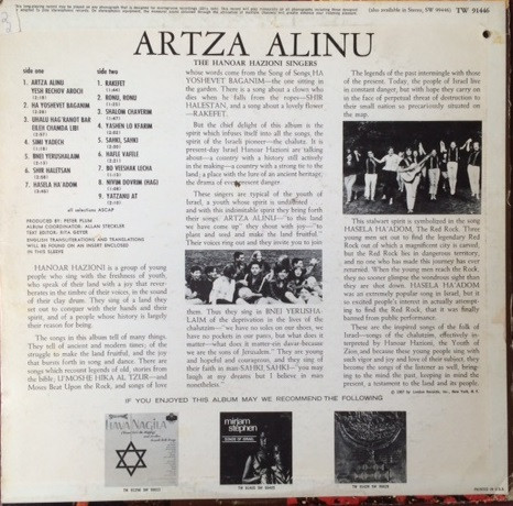 baixar álbum The Hanor Hazioni Singers - Artza Alinu