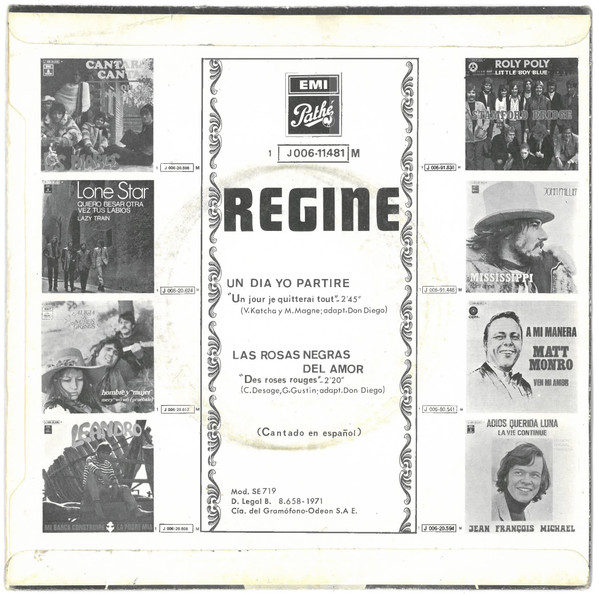 descargar álbum Régine - Un Día Yo Partiré Cantado En Español