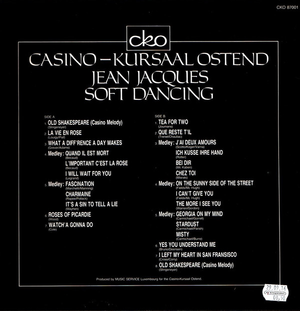 Album herunterladen Jean Jacques - Soft Dancing Casino Kursaal Ostend