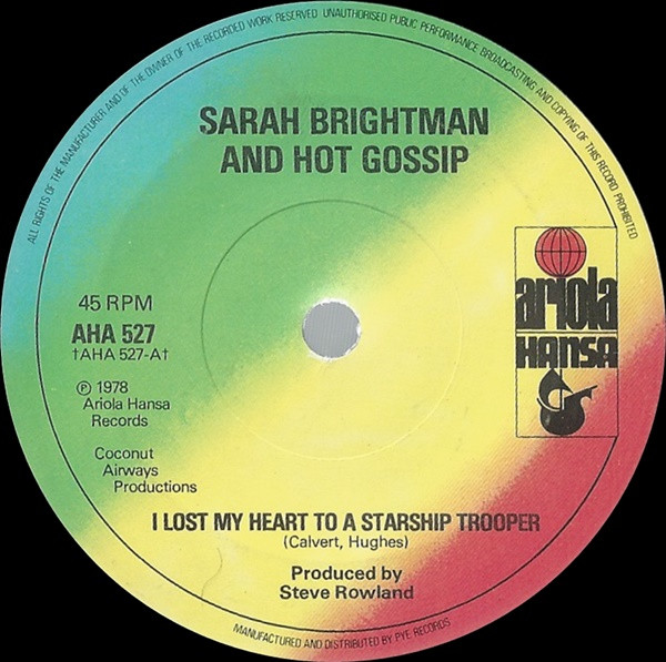 Sarah Brightman And Hot Gossip – I Lost My Heart To A Starship Trooper ...