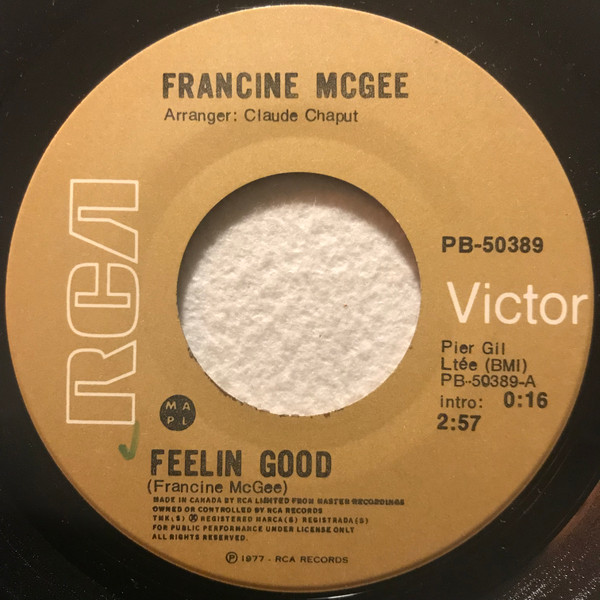 Francine McGee – Feelin Good / Delirium (1977, Vinyl) - Discogs