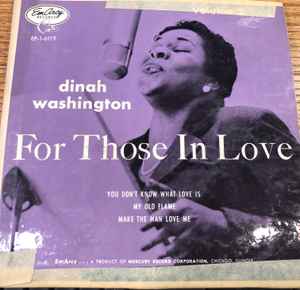 Dinah Washington – For Those In Love Volume 2 (1955, Vinyl) - Discogs