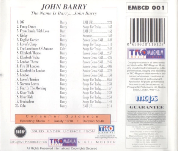 last ned album John Barry - Name Is BarryJohn Barry