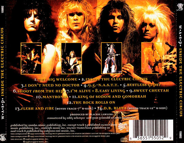 WASP Inside The Electric Circus CD Discogs