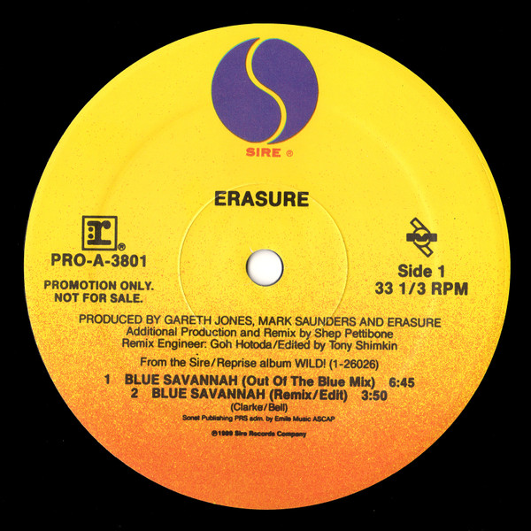 Erasure – Blue Savannah (1989, Vinyl) Discogs