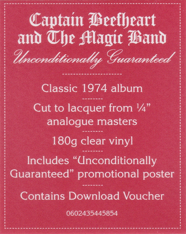 Captain Beefheart  &  The Magic Band - Unconditionally Guaranteed | UMC (3544585) - 7