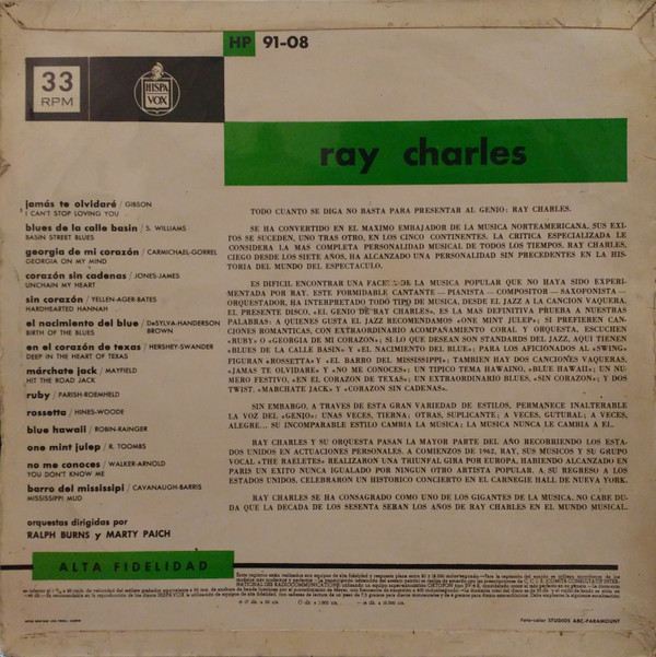 descargar álbum Ray Charles - El Genio De Ray Charles