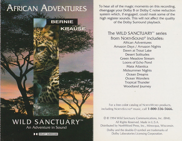 Bernie Krause – African Adventures (1994, Cassette) - Discogs