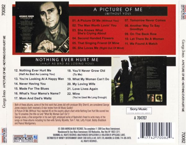 George Jones – A Picture Of Me (Without You) / Nothing Ever Hurt