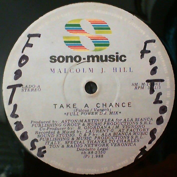 Malcolm J. Hill – Take A Chance (1988, Vinyl) - Discogs