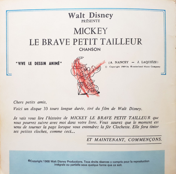 télécharger l'album Various - Walt Disney Presente Mickey Le Brave Petit Tailleur