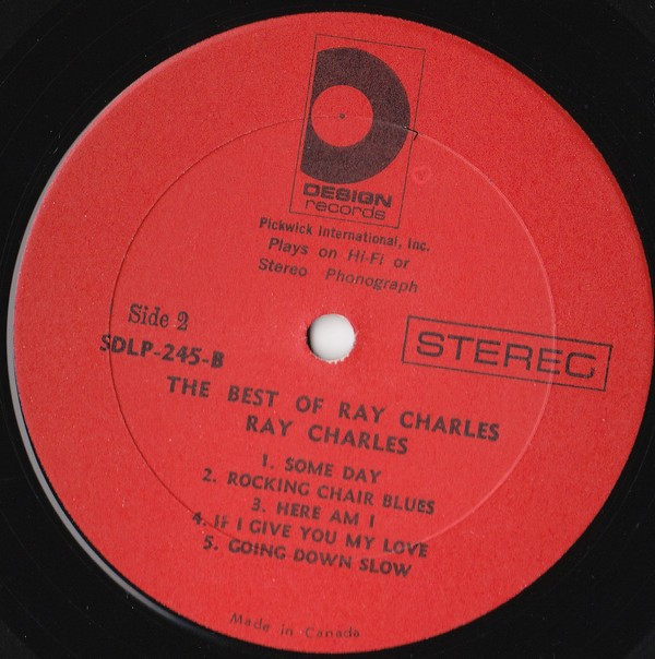 Ray Charles - The Best Of Ray Charles | Design Records (SDLP-245) - 3