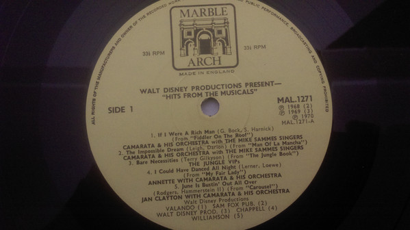 descargar álbum Various - Walt Disney Productions Present Hits From The Musicals