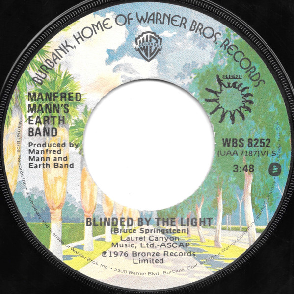 Manfred Earth – Blinded By The Light (1976, Jacksonville pressing, Discogs