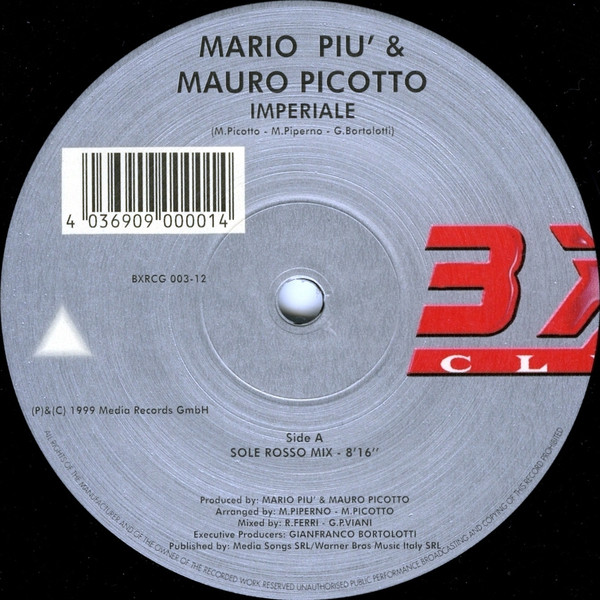 Mario Piu' & Mauro Picotto – Imperiale (2000, Vinyl) - Discogs