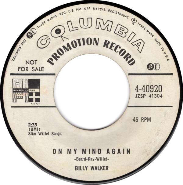 last ned album Billy Walker - On My Mind Again