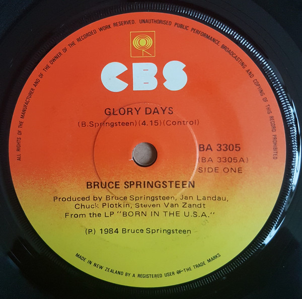 Bruce Springsteen – Glory Days (1985, Vinyl) - Discogs