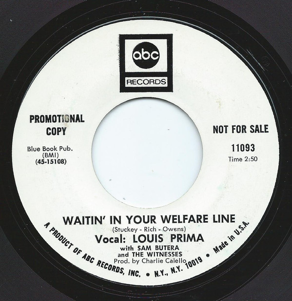 lataa albumi Sam Butera And The Witnesses, Louis Prima - Waitin In Your Welfare Line