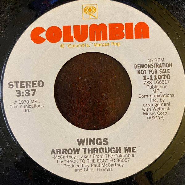 Wings - Arrow Through Me | Releases | Discogs