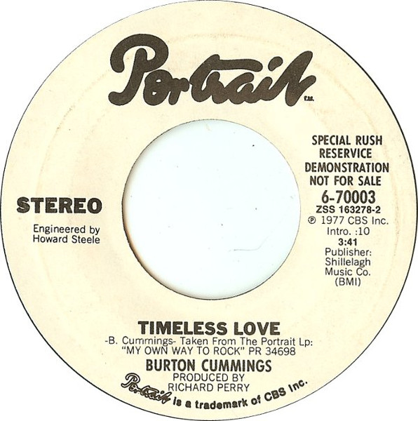 Burton Cummings Timeless Love 1977 Vinyl Discogs